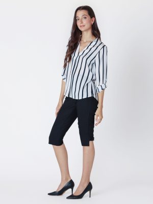 FLOWY PULLOVER SATIN BLOUSE