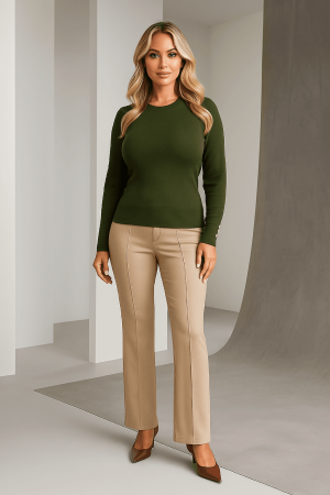 Pullover Malou with Sleeve Buttons – Ivy Green | JDY