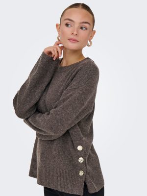 ONLRENE LIFE LS BUTTON O-NECK CC KNT