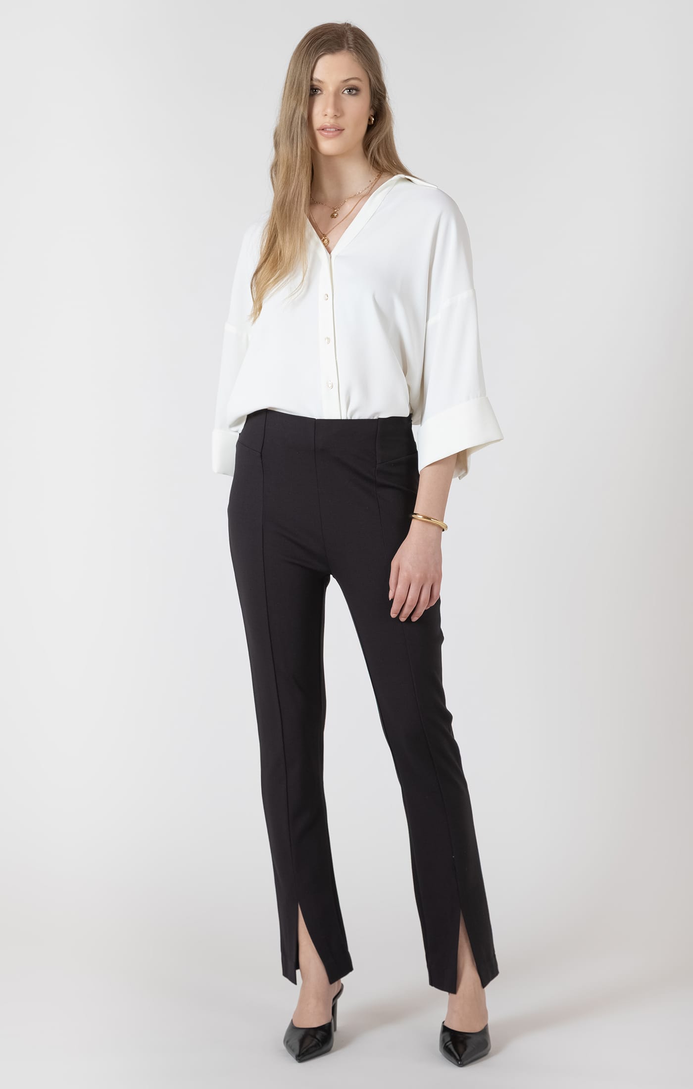 SPLIT HEM SLIM PANT
